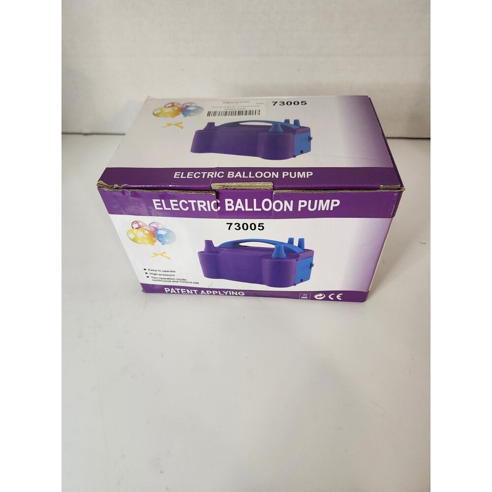 Portable Electric Balloon Pump 73005 Dual Nozzle With Balloon Tying Tool